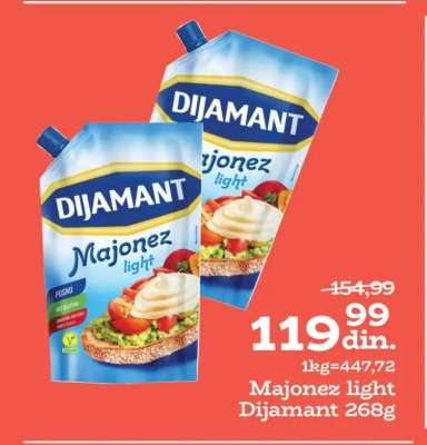 Majonez light Dijamant 268g
