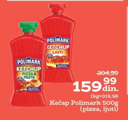 Kečap Polimark 500g (pizza, ljuti)
