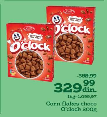 Corn flakes choco O'clock 300g