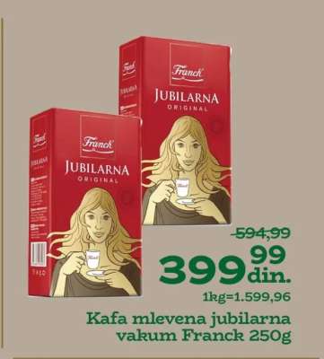 Kafa mlevena jubilarna vakum Franck 250g