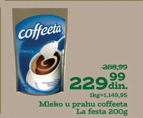 Mleko u prahu Coffeeta La festa 200g