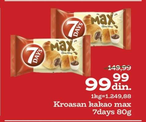 Kroasan kakao max 7days 80g