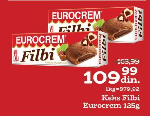 Keks Filbi Eurocrem 125g