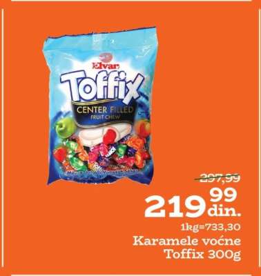 Karamela voćne Toffix 300g
