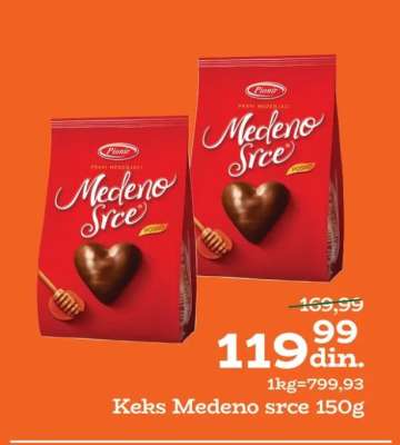 Keks Medeno srce 150g