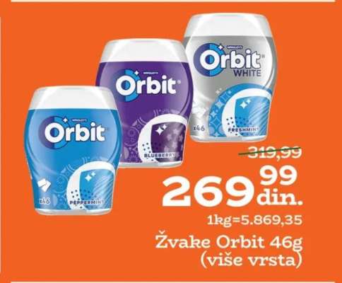 Žvake Orbit 46g