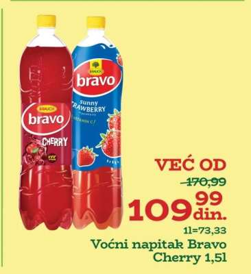 Voćni napitak Bravo cherry 1,5l