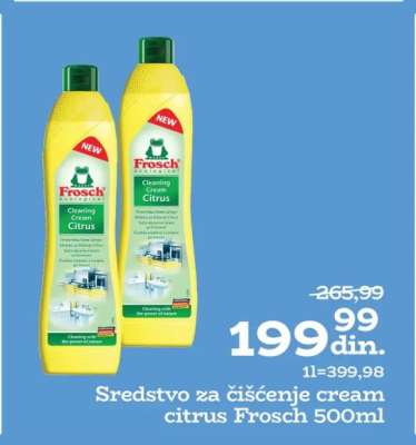 Sredstvo za čišćenje cream citrus Frosch 500ml
