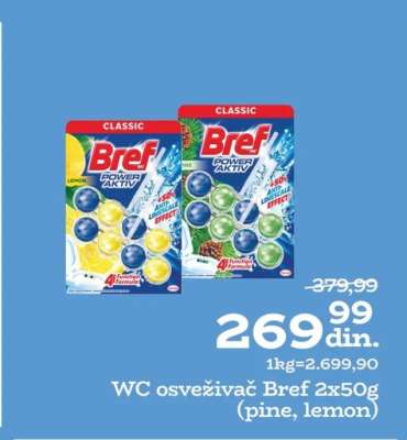 WC Osvěživač Bref 2x50g
