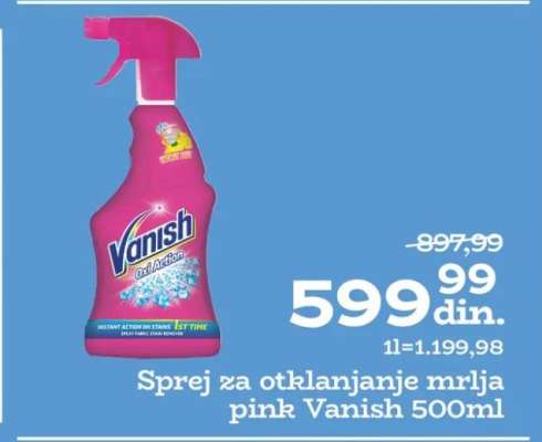 Sprej za otklanjanje mrlja pink Vanish 500ml