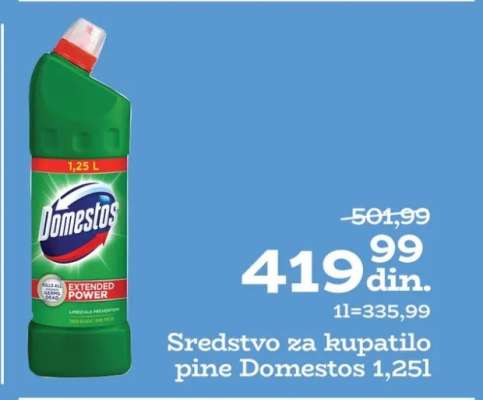 Sredstvo za kupatilo pine Domestos 1,25l