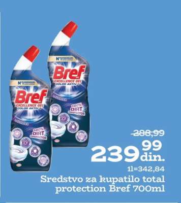 Sredstvo za kupatilo total protection Bref 700ml