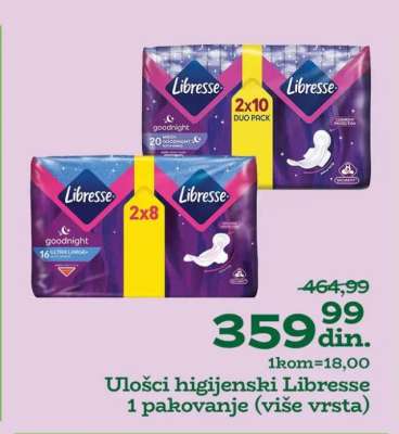 Ulošci higijenski Libresse