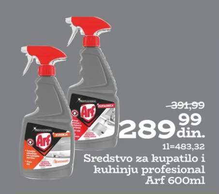 Sredstvo za kupatilo i kuhinju profesional Arf 600ml