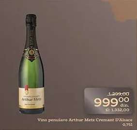Vino penušavo Arthur Metz Cremant D'Alsace