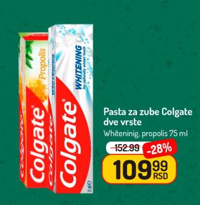 Pasta za zube Colgate dve vrste