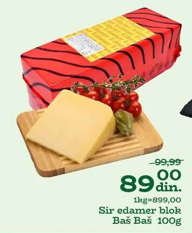 Sir edamer blok Baš Baš 100g