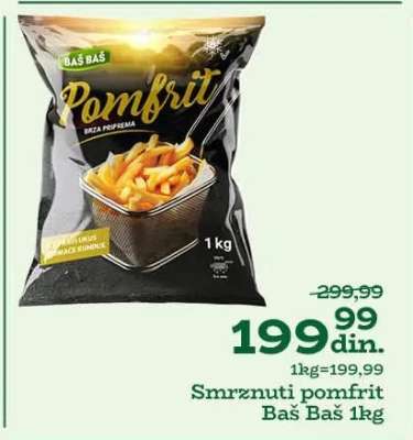 Smrznuti pomfrit Baš Baš 1kg