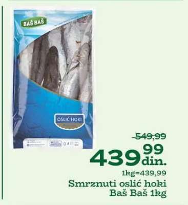 Smrznuti oslić Hoki Baš Baš 1kg