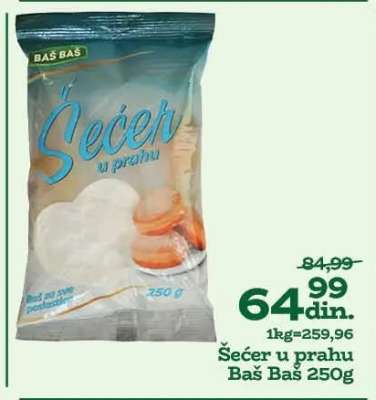 Šećer u prahu Baš Baš 250g