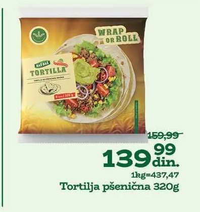 Tortilja pšenična 320g