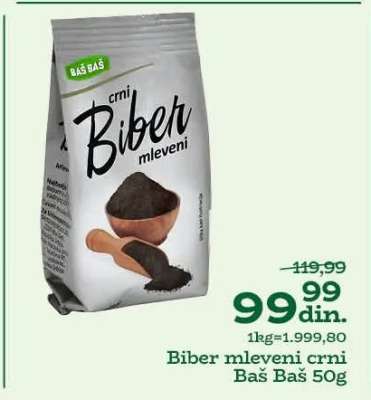 Biber mleveni crni Baš Baš 50g