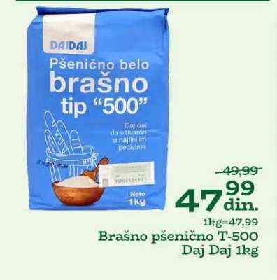 Brašno pšenično T-500 Daj Daj 1kg
