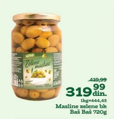 Masline zelene bk Baš Baš 720g