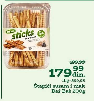 Štapići susam i mak Baš Baš 200g