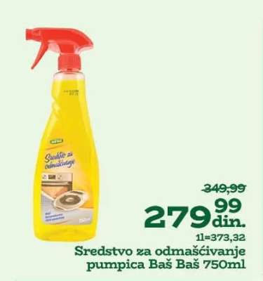 Sredstvo za odmašćivanje pumpica Baš Baš 750ml