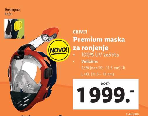 Premium maska za ronjenje