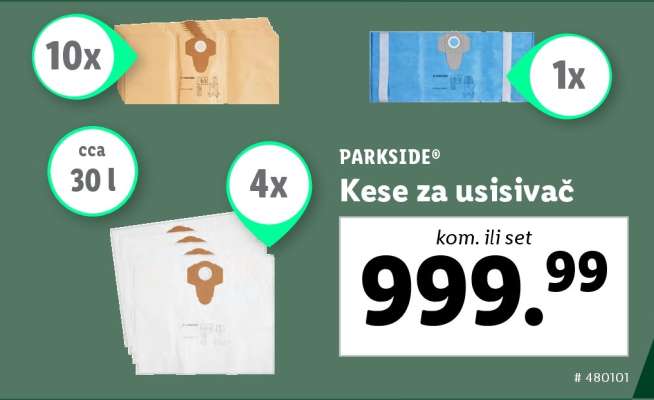PARKSIDE Kese za usisivač