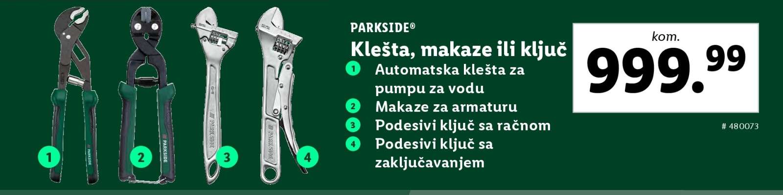 Parkside Klešta, makaze ili ključ
