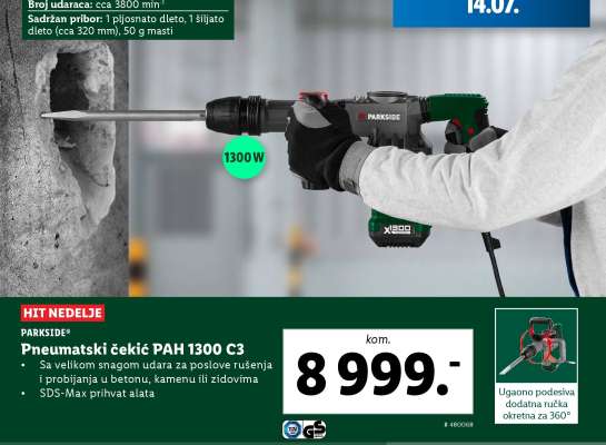Pneumatski čekić PAH 1300 C3