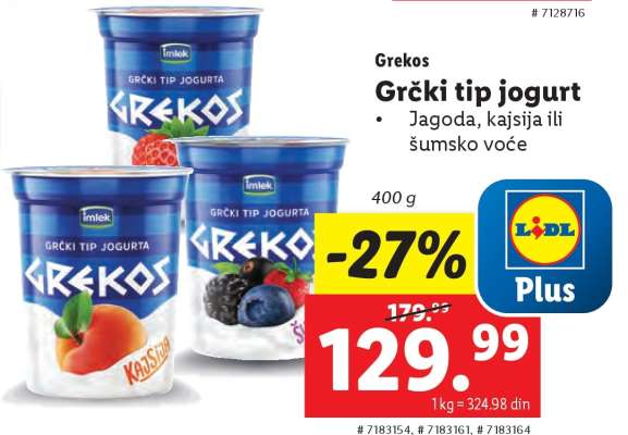 Grekos Grčki tip jogurt