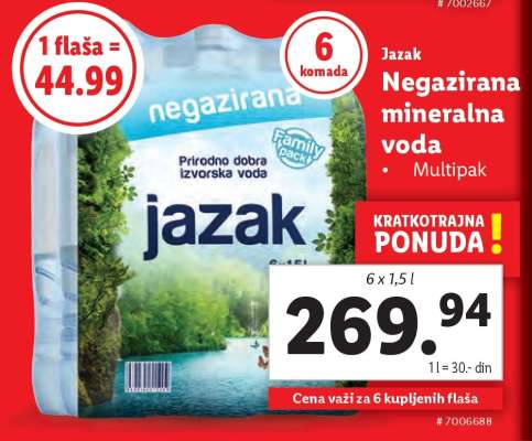 Jazak Negazirana mineralna voda