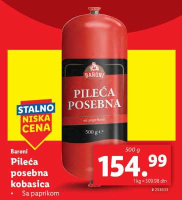 Pileća posebna kobasica