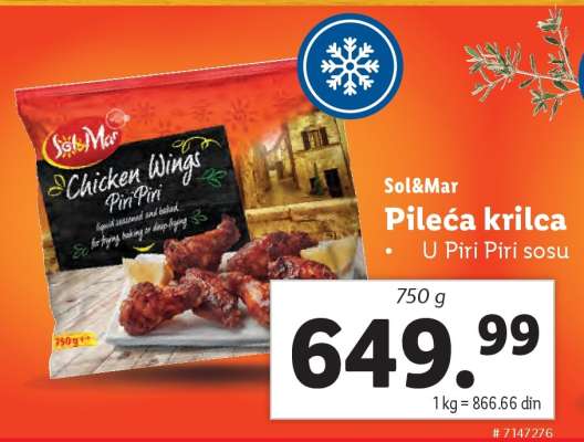 Sol&Mar Chicken Wings Piri Piri