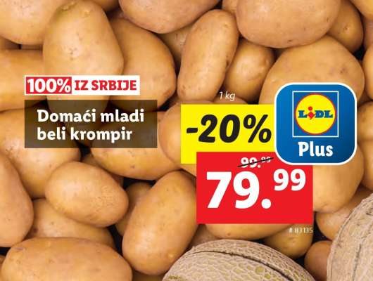 Domaći mladi beli krompir