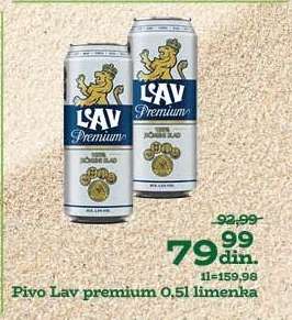 Pivo Lav premium 0,5l limenka
