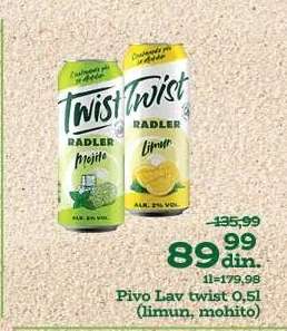 Pivo Lav twist 0,5l (limun, mohito)