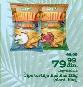 Čips tortilja Baš Baš 125g