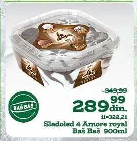 Sladoled 4 Amore royal Baš Baš 900ml