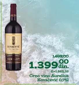 Crno vino Aurelius Kovačević 0,75l