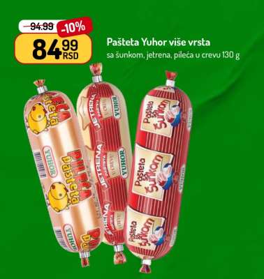 Pašteta Yuhor više vrsta