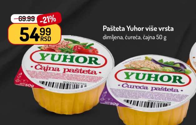 Pašteta Yuhor više vrsta