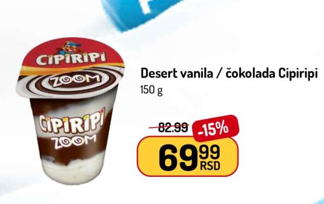 Desert vanila / čokolada Cipiripi