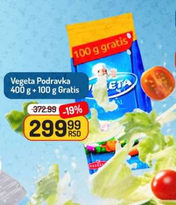 Vegeta Podravka 400 g + 100 g Gratis