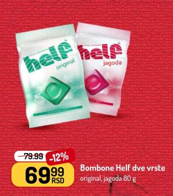 Bombone Helf dve vrste