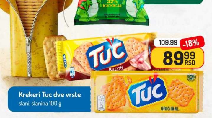 Krekeri Tuc dve vrste